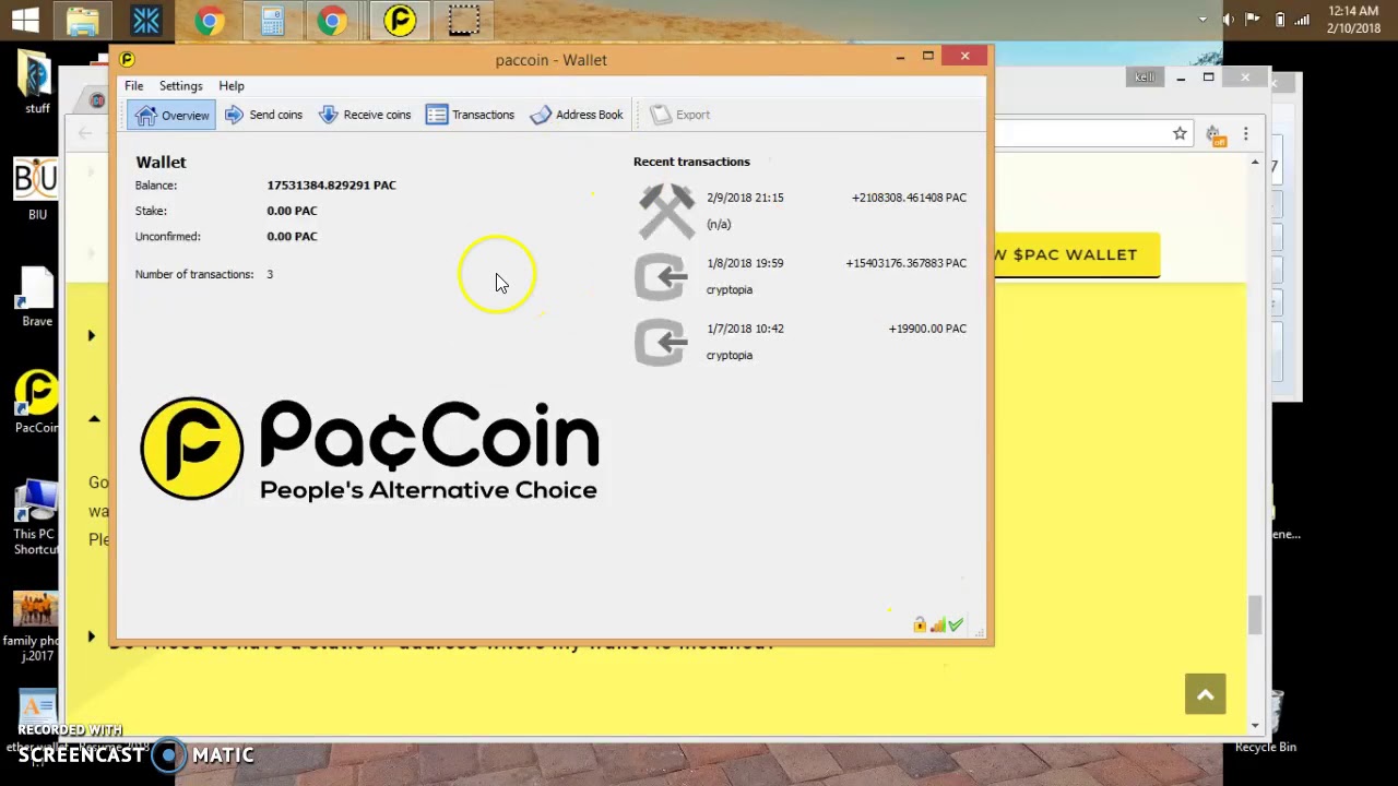 Download paccoin wallet for mac high sierra